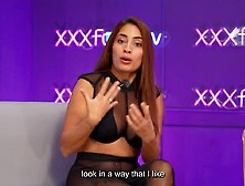 It wasn't a normal interview...  breasty Paula Rojas ended up getting screwed hard