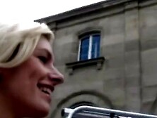 German Amateur Blonde's First User Date Blowjob