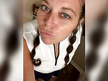 Kimchele getting off in the shower!