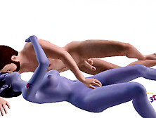 3D Animated Sex Videos: Elf Girl Foreplay With Man - Kissing,  Breasts,  Pussy Rubbing