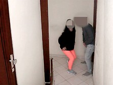 Married Woman Paying Lost Bet.  Blowjob On The Doorstep.