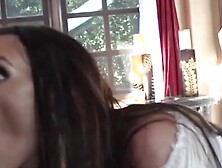 Adrianna Chechik fed cum after wild cowgirl cock ride