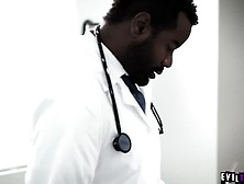 Ebony doctor ass fucked his teen patient