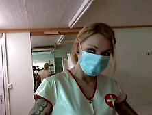 Nurse Dildo Treatment Analfisting Man - Point-Of-View