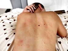 step brother plays with step sister and gives her a flawless massage!