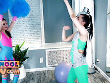 POINT OF VIEW - Emely Bender,  Evelina Darling and Shelley Bliss horny lez cheerleaders