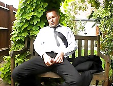 Outdoor Masturbation In Suit