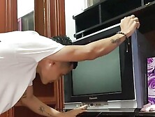 I ask my neighbor for help and he ends up eating my big, huge ass