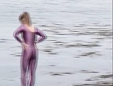 Girl In Spandex Costume On The Candid Street Video 08D