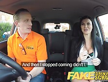 Fake Driving School Male Learner fucking his female examiner