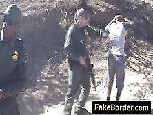 Border Patrol Agent Buries Dick Into Latina's Tight Cunt