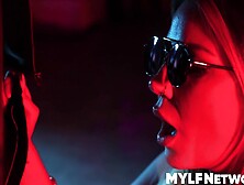 MILF Lexi Stone is gang banged in a foursome by the Terminator and her stepson