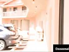 Airline Hostess Deauxma Mounts Large Chunky Schlong in Old Motel!