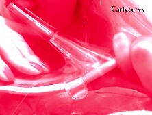 Clear heels sucking and showing feet with Carlycurvy!