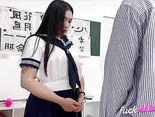 Naughty Teacher's Private Lesson - Asian Student's Blowjob & Cumshot