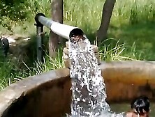 Indian Twink Bathing