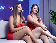 Podcast interview with a voluptuous Colombian babe with a big booty