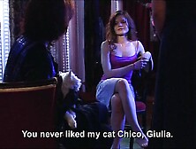 Optimistic Actress Delivers A Dialogue While Wearing A Bra And Virginal White Panties.