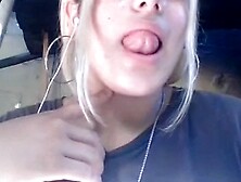 Busty Mexican Licks Tits & Teases w/ Mouth