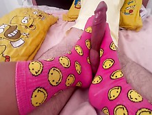 Dirty Pink Socks Enjoys Jerking Me Off Stinky From The Gym To Horny Jizz