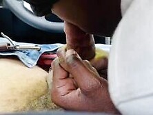 Ebony Teen Dyke Stud Sucks Dick in Car for Weed Money