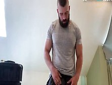 Next Door Studios - Bearded Hunk Fingers Ass While Jerking Off For Cum In Solo