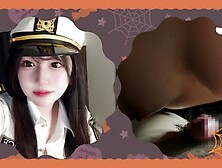 A Hot Oriental Bitch Attacks Me On Halloween Dressed As A Police Officer.