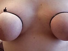 Gagged Slut with tits tied