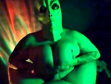 BBW ALIEN APPEARS TO COLLECT YOUR SPERM