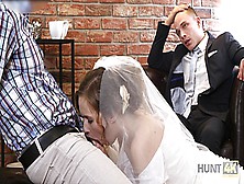 Hunt4k. They just married and he sells his wife to be fucked for money! Part 2
