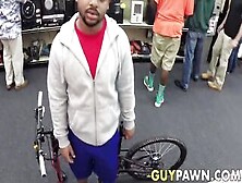 Pawnshop Owners Double Team Juicy Ebony Customer