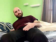 Hairy Bearded Guy Shoots Quick Loads All Over His Bushy Cock