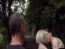 Blonde Euro Slave Whipped Outdoor