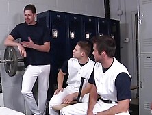 Bunch Of Handsome Guys Are Having An Orgy In The Locker Room