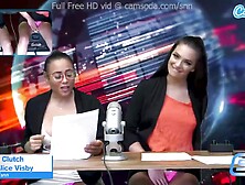 Hawt body news anchors masturbate on air