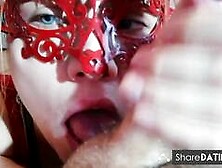Redhead Teen Gives Sloppy Blowjob - Amateur POV Cumshot