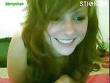 Stickam Darling Flashes And Rubs Pussy