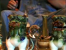 Pot heads watch 2 hot chicks fuck each other