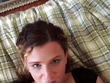 POV stud's cock sucked and fucked