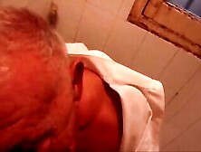 Daddy's Bathroom Blowjob Adventure