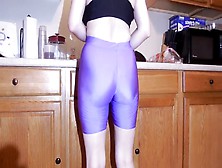 Purple Spandex Shorts Fuck