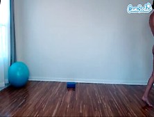 Amateur Milf With Big Boobs Attempts Handstand