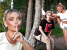 MOMMY4K. Russian Cougar Malusha found a dude with huge dick in the park and fucked him in 5 minutes
