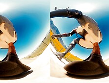 Foxy 3d Superwoman Bounces Up And Down On A Cock