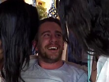 Hot MILF Cougar Threesome - Step-Mom & Daughter Share Husband's Dick