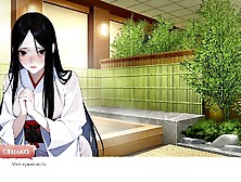 Shy girl with a monster cock gets pounded in A Monster Girls Onsen game
