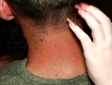 Neck tickle long nails