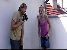 Older man lures blonde girl suck and ride his big dick