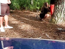 Real EX-WIFE getting a FACIAL of a STRANGER into OUTDOOR-CUCKOLD