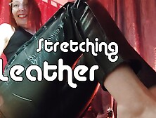 Mistressonline Is Stretching Her Leather Pants